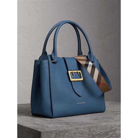 burberry grainy leather shopper|BURBERRY Grainy Leather Medium Shopper Steel Blue.